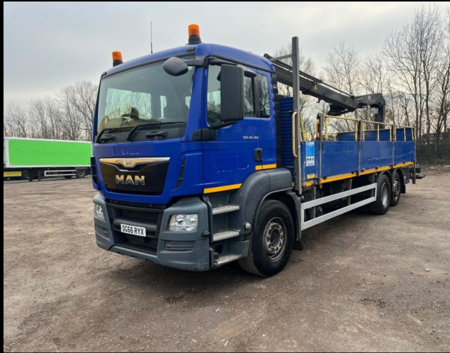 MAN/ ERF TGS 26.360 26 TONNE CRANE TRUCK REAR REMOTE HMF 13.8tm crane