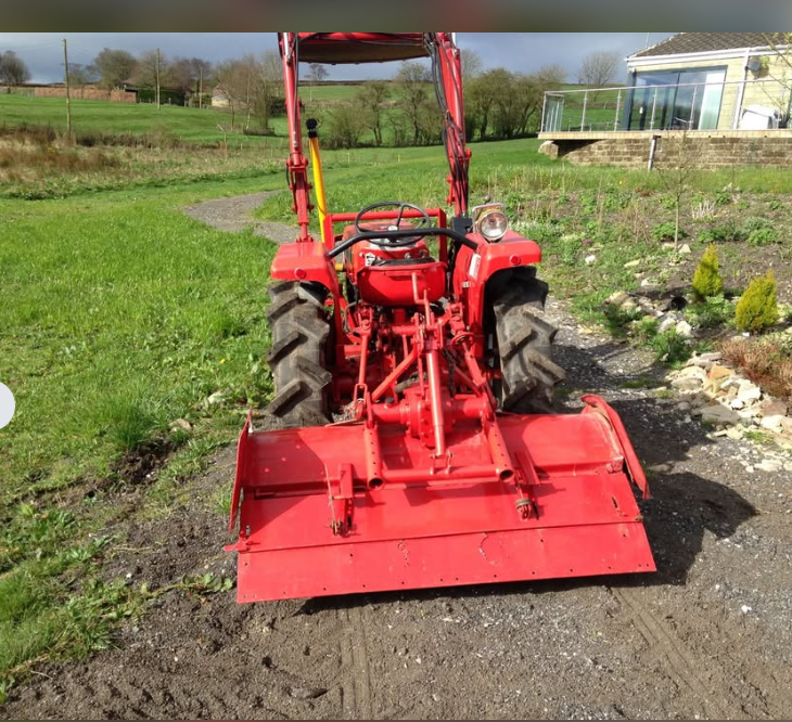 1981 ISEKI ts2200 tractor with super mighty loader and rotivator